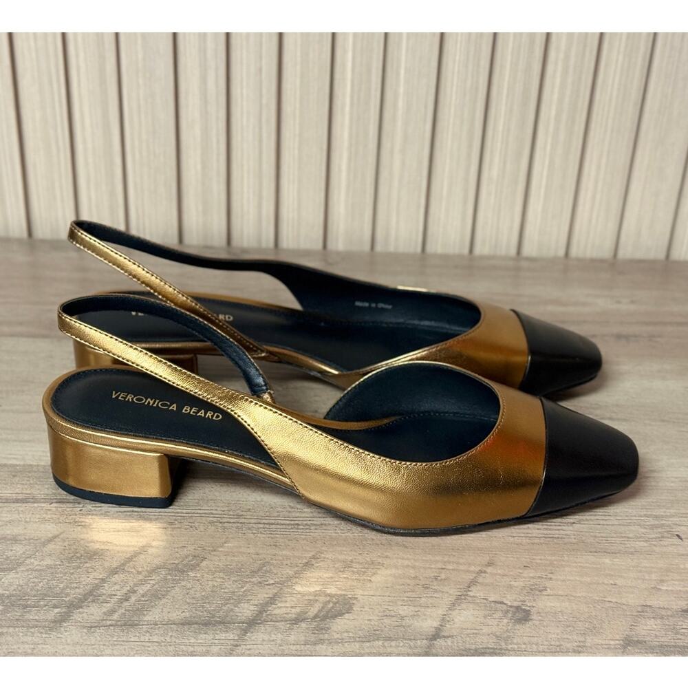 Veronica Beard Cecile Slingback Pumps Leather Heeled Size 8M